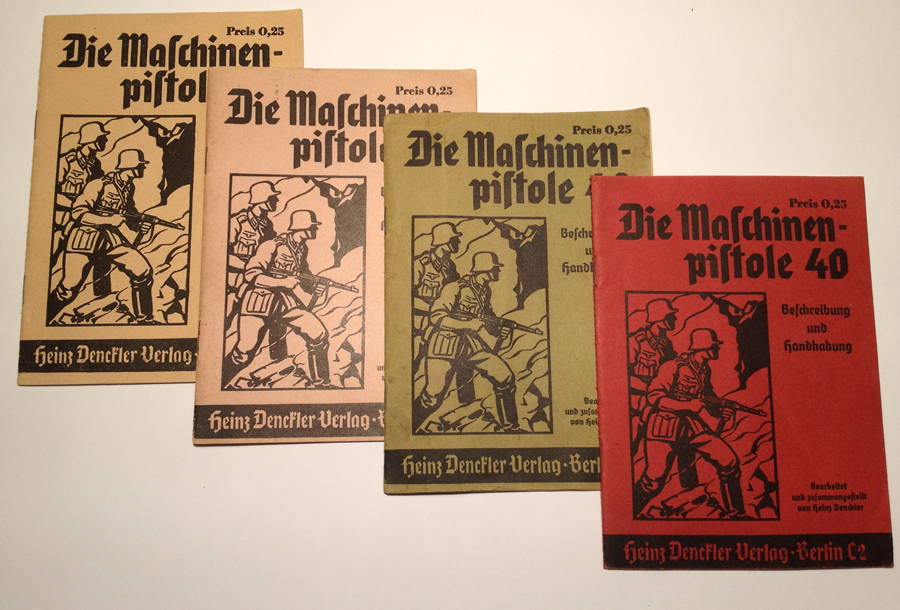 Civilian MP40 Manuals published by Heinz Denckler in several color variations